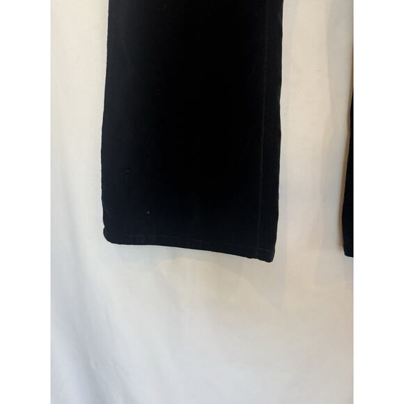 Y2K 317 Embroidered Flare Velvet Pants Womens 32 x 32 Black Fleur De Lis Grunge - Picture 7 of 15